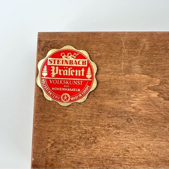 Vintage BRUNO ROTH TIBERG Steinbach Prafent Hand Carved Wooden Trinket Box - Picture 6 of 9